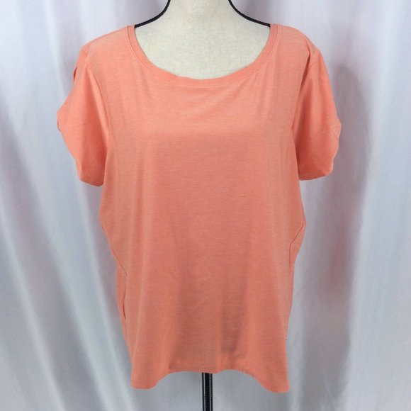 Eddie Bauer Top Womens Size 2XL Twist Knot Short Sleeve Stretch Travel Athletic - Picture 1 of 10